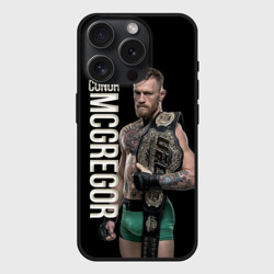 Чехол силиконовый для Apple iPhone 15 Pro Мax матовый Конор МакГрегор