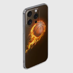 Чехол для iPhone 15 Pro Max силиконовый с защитой камеры Баскетбол - фото 2