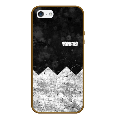 Чехол для iPhone 5/5S матовый Bones: sesh Team, цвет коричневый