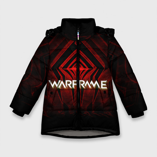 Зимняя куртка для девочек 3D Warframe #1, цвет светло-серый