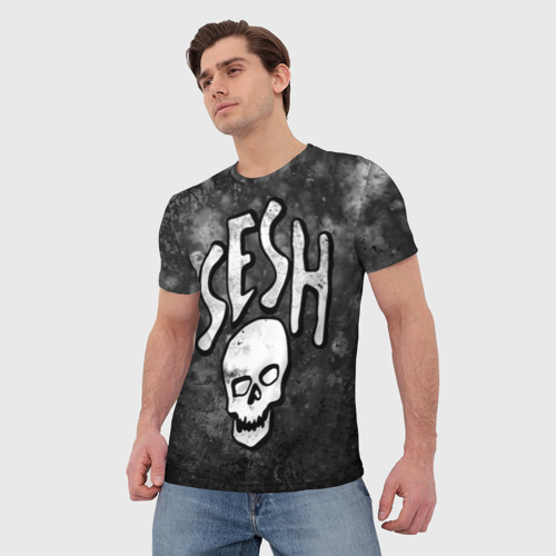 Мужская футболка 3D Sesh Team Bones, цвет 3D печать - фото 3