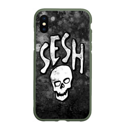 Чехол для iPhone XS Max матовый Sesh Team Bones