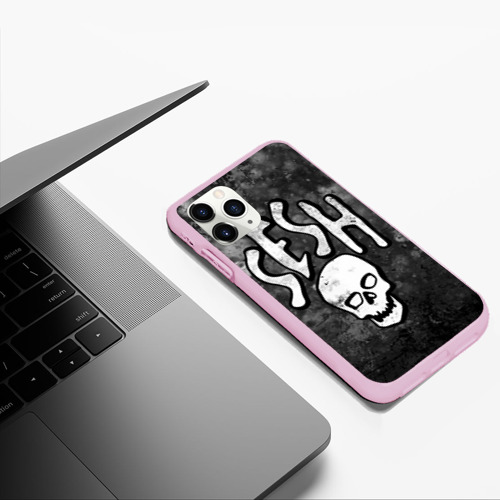 Чехол для iPhone 11 Pro Max матовый Sesh Team Bones, цвет розовый - фото 5