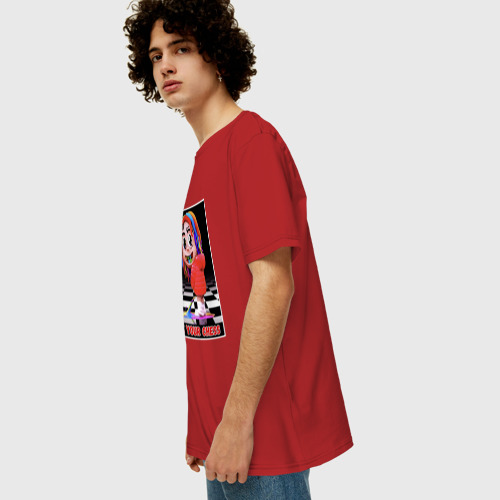 Мужская футболка хлопок Oversize с принтом 6ix9ine, вид сбоку #3