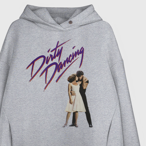 Женское худи Oversize хлопок Dirty Dancing, цвет меланж - фото 3