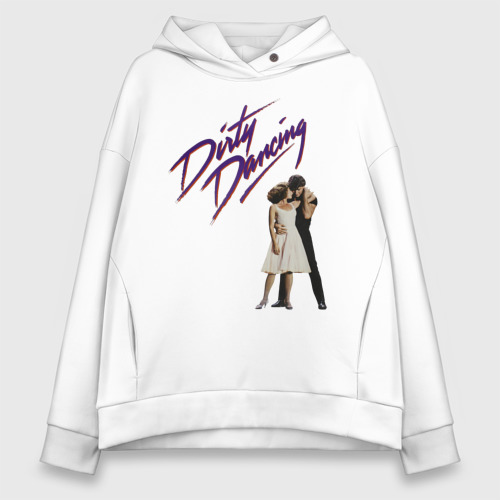 Женское худи Oversize хлопок Dirty Dancing, цвет белый