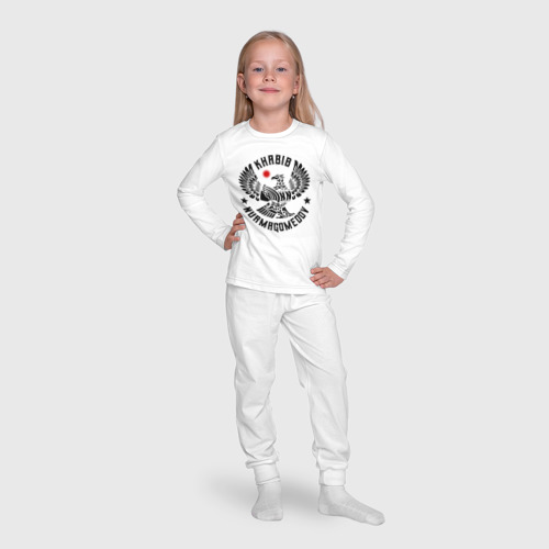 Детская пижама с лонгсливом хлопок Хабиб Нурмагомедов, цвет белый - фото 7