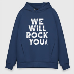 Мужское худи Oversize хлопок We Wil Rock You