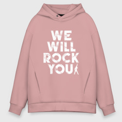 Мужское худи Oversize хлопок We Wil Rock You