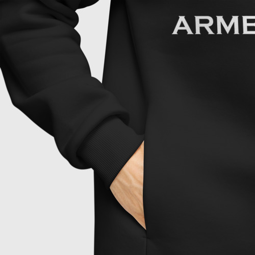 Мужское худи Oversize хлопок Армения, цвет черный - фото 8