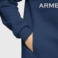 Худи с принтом Армения для мужчины, вид на модели спереди №6. Цвет основы: темно-синий