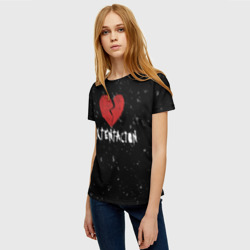 Женская футболка 3D XXXTentacion Red Broken Heart - фото 2
