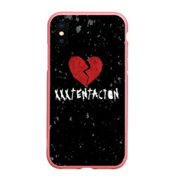 Чехол для iPhone XS Max матовый XXXTentacion Red Broken Heart