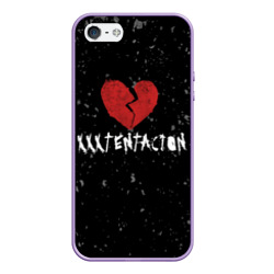 Чехол для iPhone 5/5S матовый XXXTentacion Red Broken Heart