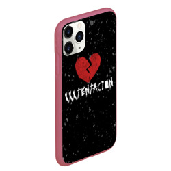 Чехол для iPhone 11 Pro Max матовый XXXTentacion Red Broken Heart - фото 2