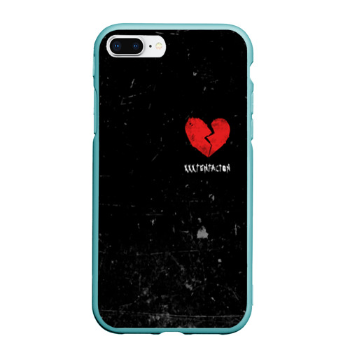 Чехол для iPhone 7Plus/8 Plus матовый XXXTentacion Red Broken Heart, цвет мятный