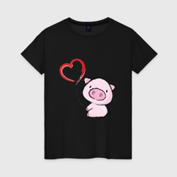 Pig Love – Футболка из хлопка с принтом купить со скидкой в -20%