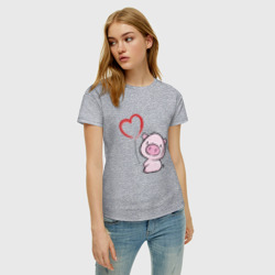Женская футболка хлопок Pig Love - фото 2