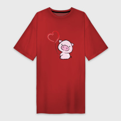 Платье-футболка хлопок Pig Love