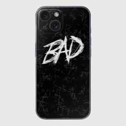 Чехол для iPhone 15 силиконовый с защитой камеры XXXTentacion - bad