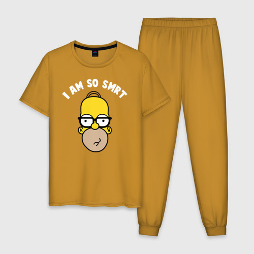 Мужская пижама хлопок с принтом Гомер Симпсон, вид спереди #2