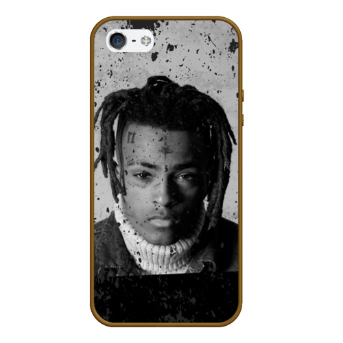 Чехол для iPhone 5/5S матовый XXXTentacion, цвет коричневый