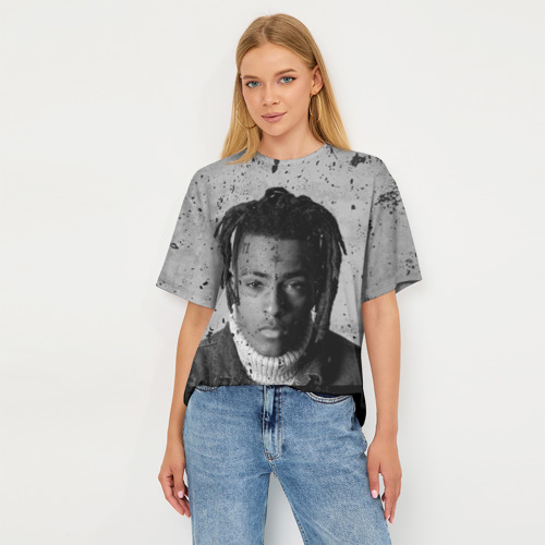 Женская футболка oversize 3D XXXTentacion, цвет 3D печать - фото 5