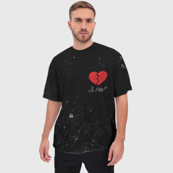 Мужская футболка oversize 3D Lil Peep Broken Heart - фото 2