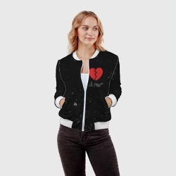 Женский бомбер 3D Lil Peep Broken Heart - фото 2