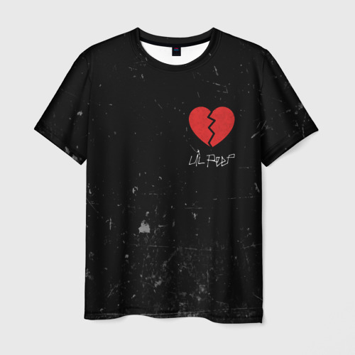 Мужская футболка 3D Lil Peep Broken Heart Фото 01 Мужская футболка 3D Lil Peep Broken Heart Фото 01