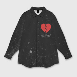 Женская рубашка oversize 3D Lil Peep Broken Heart