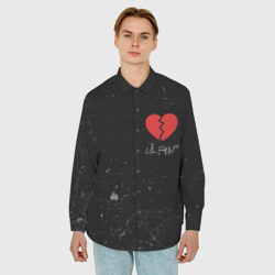 Мужская рубашка oversize 3D Lil Peep Broken Heart - фото 2