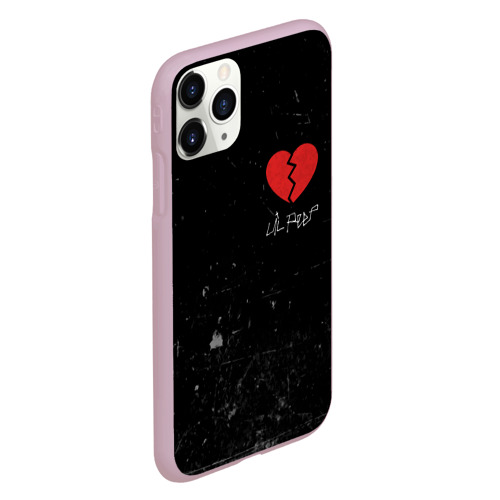 Чехол для iPhone 11 Pro матовый Lil Peep Broken Heart, цвет розовый - фото 3