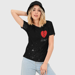 Женская футболка 3D Slim Lil Peep Broken Heart - фото 2