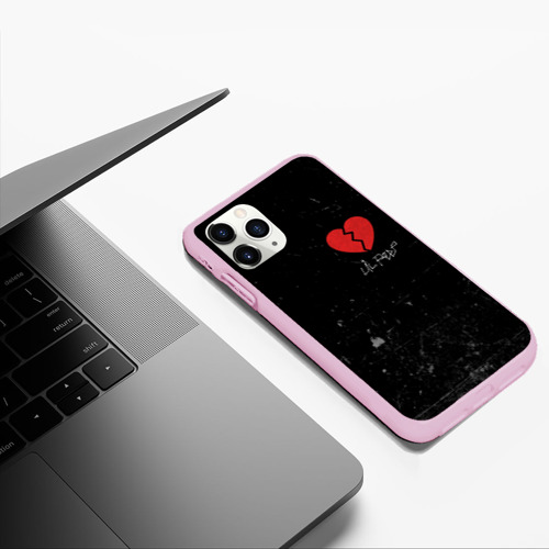 Чехол для iPhone 11 Pro Max матовый Lil Peep Broken Heart, цвет розовый - фото 5