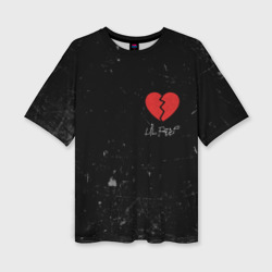 Женская футболка oversize 3D Lil Peep Broken Heart