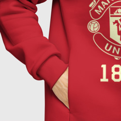 Худи с принтом Манчестер Юнайтед для мужчины, вид на модели спереди №6. Цвет основы: красный
