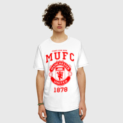 Мужская футболка хлопок Oversize Манчестер Юнайтед - фото 2