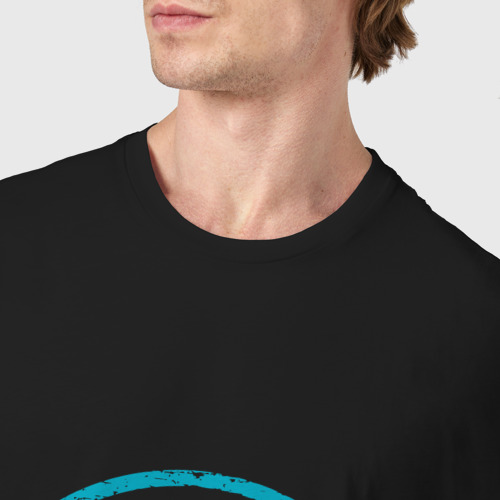 Мужская футболка хлопок Казахстан, цвет черный - фото 6