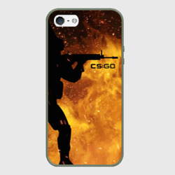 Чехол для iPhone 5/5S матовый CS:GO Fire