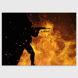 Поздравительная открытка CS:GO Fire