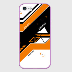 Чехол для iPhone 5/5S матовый CS:GO - Asiimov Inverted
