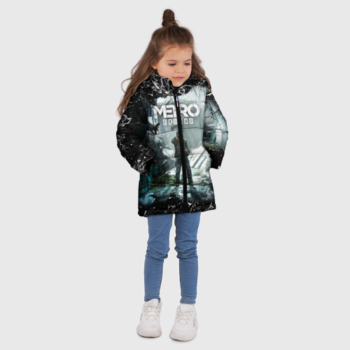 Зимняя куртка для девочек 3D Metro Exodus #2, цвет светло-серый - фото 5