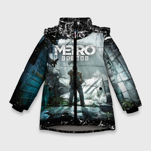 Зимняя куртка для девочек 3D Metro Exodus #2, цвет светло-серый