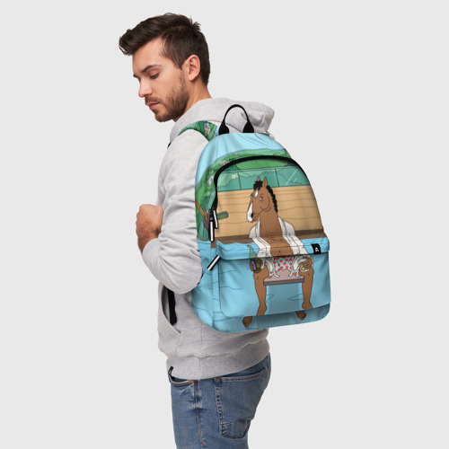 Рюкзак 3D с принтом Конь БоДжек, фото на моделе #1