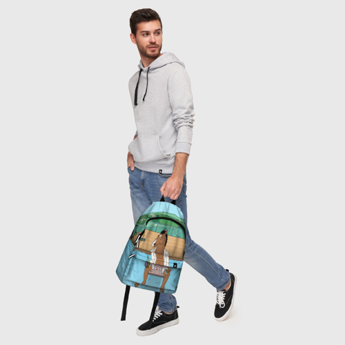 Рюкзак 3D с принтом Конь БоДжек, фото #5