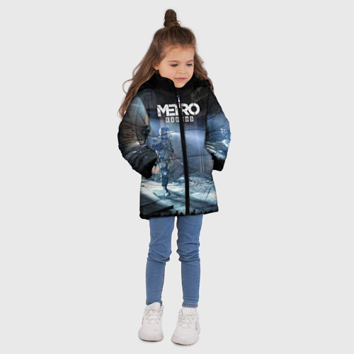Зимняя куртка для девочек 3D Metro Exodus #3, цвет светло-серый - фото 5
