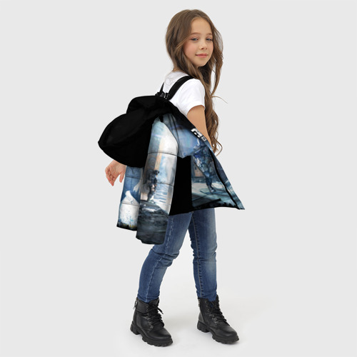 Зимняя куртка для девочек 3D Metro Exodus #3, цвет светло-серый - фото 6
