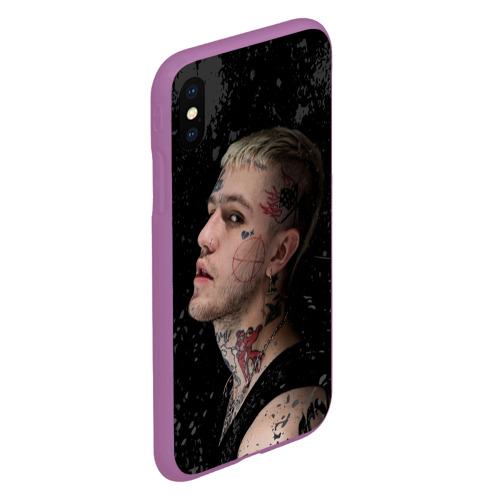 Чехол для iPhone XS Max матовый Lil Peep, цвет фиолетовый - фото 3