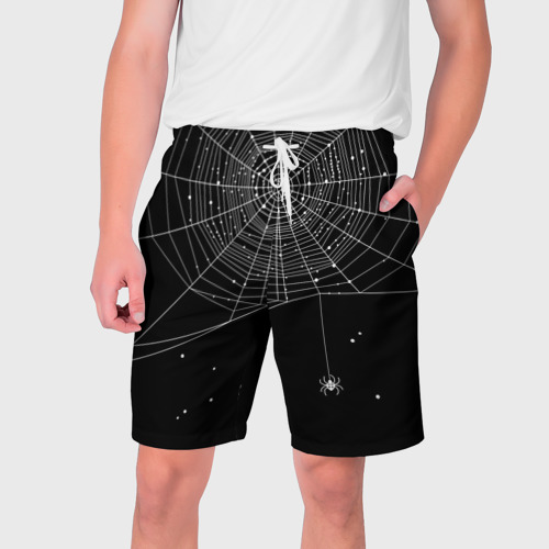 Мужские шорты 3D с принтом Паутина, вид спереди #2